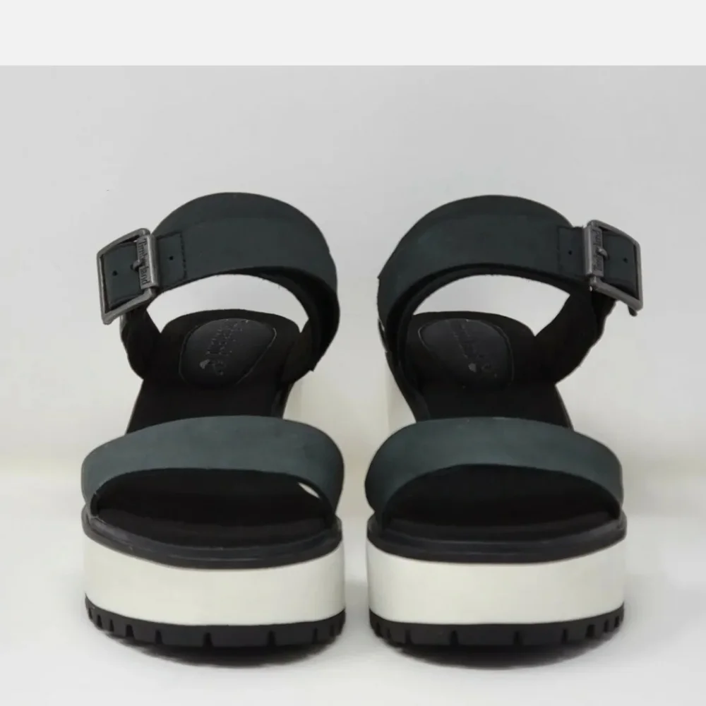 Timberland Women's Koralyn Black & White Sandals Size 9.5 A26SF New